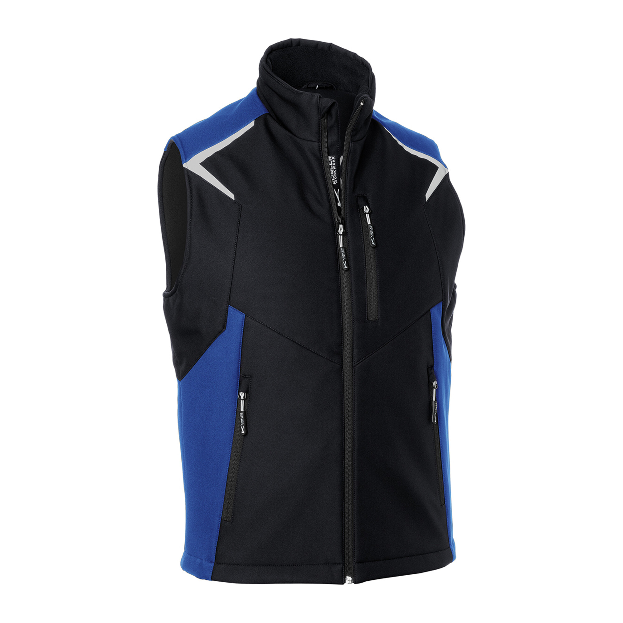 Kübler Softshell Weste BODYFORCE schwarz/kbl.blau Form 7125 Größe XXL ; Kübler Workwear