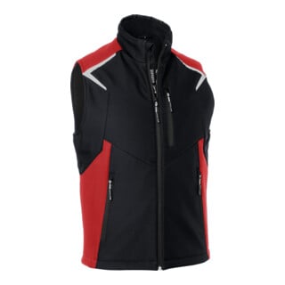 Kübler Softshell Weste BODYFORCE schwarz/mittelrot Form 7125