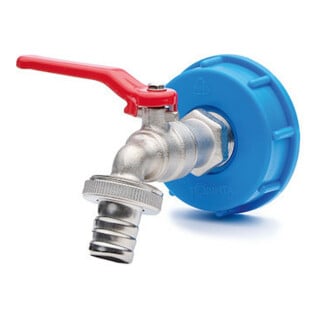 Kugelauslaufventil Profi mit IBC-Adapter Sx60, Tülle 3/4"