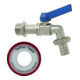 Kugelauslaufventil-Set 1/2"-10mm MS Ni GEKA-1