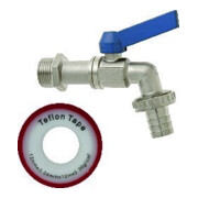 Kugelauslaufventil-Set 3/4"-12mm MS Ni GEKA