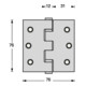 Kugellager-Türscharnier VA ktg. 76x76mm DIN L/R ausziehbarer Stift