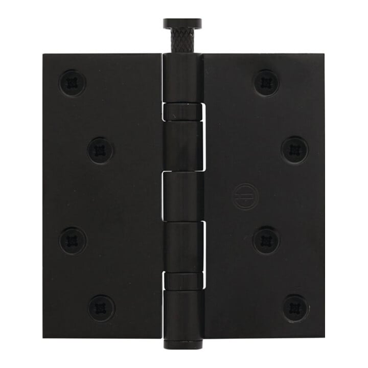 Kugellagertürscharnier VA ktg.89x89mm DIN L/R schwarz ausziehb.Stift INTERSTEEL