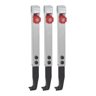 KUKKO Abzughaken 3-403-S Set 3-teilig schmal schnellverstellbar