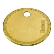 Kukko Outil en laiton, diamètre 27 mm, perforé, avec bord perlée