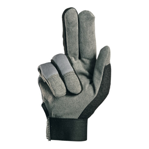 Kunstlederhandschuhe RewoMech 640 Gr.10 schwarz/grau Kunstleder/Elastan