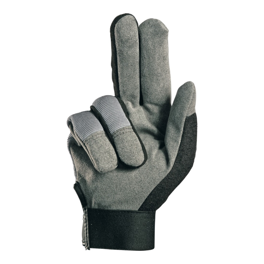 Kunstlederhandschuhe RewoMech 640 schwarz/grau Kunstleder/Elastan