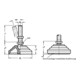 Kunststoff-Gelenkfuß GN 344 d1 60 mm,d2 M 16mm l1 148mm l3 24mm GANTER