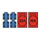 Kunststoffstandstromverteiler CEE-32 A,5-polig 1xCEE 32 A,1xCEE 16 A,4x230V-5