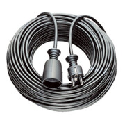 Kunststofverlengstuk zwart 3m H05VV-F 3G1.5