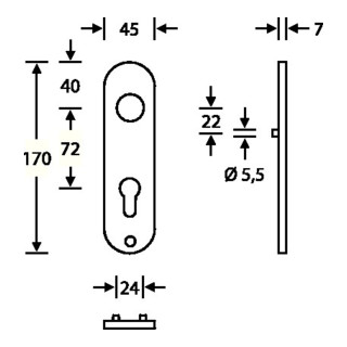 Kurzschild-Paar 14 1415 VA 6204 PZ