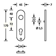 Kurzschild-Paar 14 1415 VA 6204 PZ-5