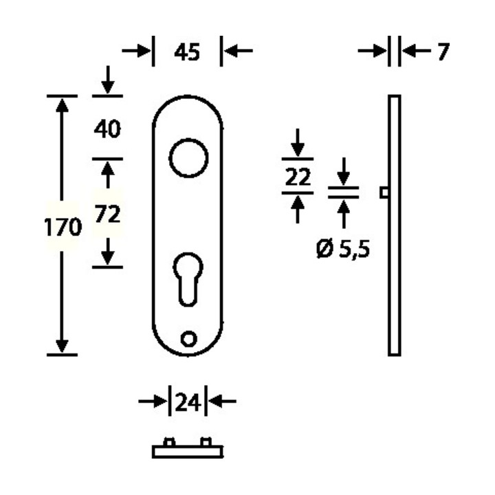 Kurzschild-Paar 14 1415 VA 6204 PZ