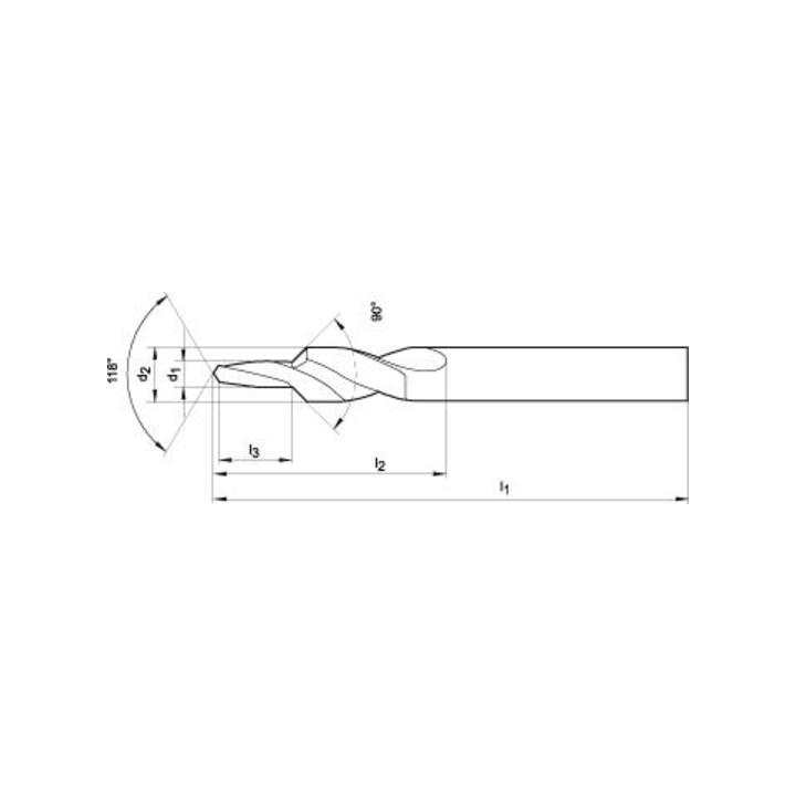 Kurzstufenbohrer HSS M10 KL 90G. FORMAT