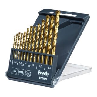 kwb TIN Bohrerkassette 1,5-6,5 13-tlg.