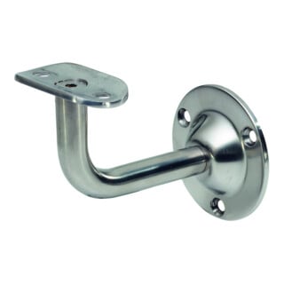 KWS Handlaufstütze 4525 mit flacher Auflage Stahl,silberf. Einbrennl.