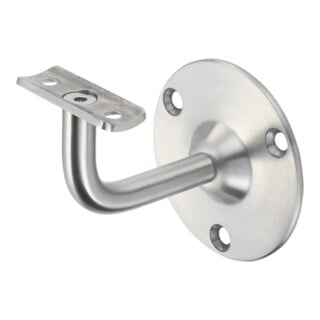 KWS Handlaufstütze 4574 mit gewölbter Auflage Stahl,silberf. Einbrennl.