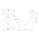 KWS Support de main courante 4513 avec appui plat Acier, argenté, cuisson-2