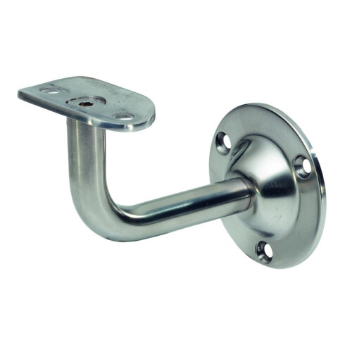 KWS Support de main courante 4525 avec appui plat Acier, argenté, peint cuisson