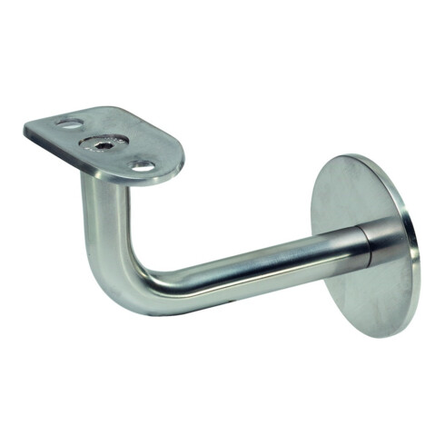 KWS Support de main courante 4571 avec appui plat en acier inoxydable, brossé