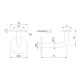 KWS Support de main courante 4571 avec appui plat en acier inoxydable, brossé-2