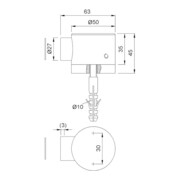 KWS Verrou magnétique 1015, avec ressort, inox brossé, à visser-2