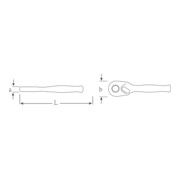 La clé à cliquet à dents fines Mini Bit en acier de 6,3 mm (1/4") L.90 mm-4