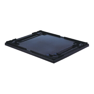 LA-KA-PE Auflagedeckel schwarz für Kastenmaß B400xT300mm