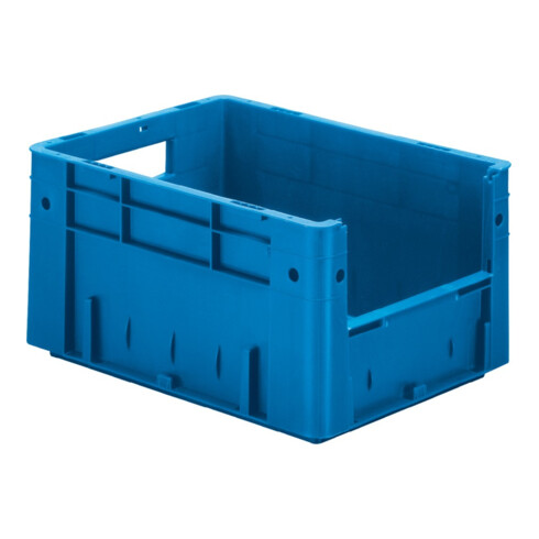 LA-KA-PE Bac de stockage bleu L300xP400xH210 mm charge 500 kg, lot de 4 avec poignée