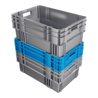 LA-KA-PE Bac empilable rotatif DTK 600x400x210 mm bleu