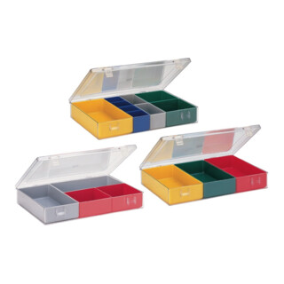 LA-KA-PE Boîte à assortiment avec couvercle L307xP225xH50 mm avec 3 compartiments