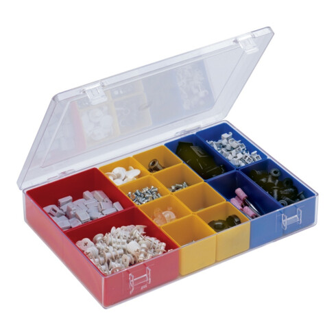 LA-KA-PE Boîte de rangement avec couvercle L307xP225xH50 mm avec 9 inserts
