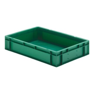 LA-KA-PE Boîte empilable de transport B600xP400xH120 mm gris, fermée sans poignée