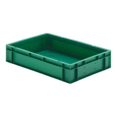 LA-KA-PE Caisse de transport empilable B600xP400xH120 mm bleu, fermée sans trou de poignée