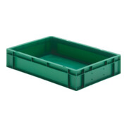 LA-KA-PE Caisse de transport empilable B600xP400xH120 mm bleu, fermée sans trou de poignée