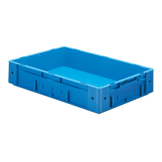 LA-KA-PE Caisse empilable de transport B600xP400xH120 mm gris Charge 700kg sans poignée