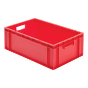 LA-KA-PE Caisse empilable de transport B600xP400xH210 mm rouge, fermée avec poignée