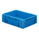 LA-KA-PE Caisse empilable transport B400xP300xH120 mm bleu Charge 600kg sans poignée-1