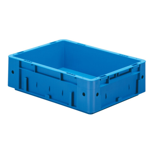 LA-KA-PE Caisse empilable transport B400xP300xH120 mm bleu Charge 600kg sans poignée