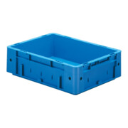 LA-KA-PE Caisse empilable transport B400xP300xH120 mm bleu Charge 600kg sans poignée