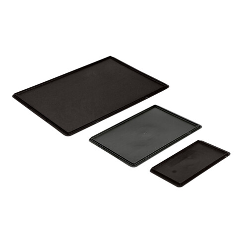 LA-KA-PE Couvercle de support noir pour boîte dimensions L800xP600mm