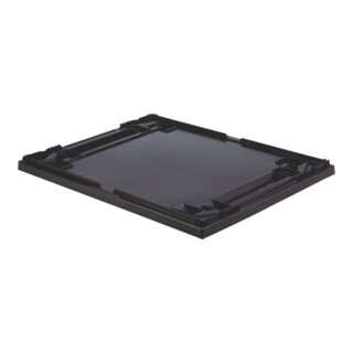 LA-KA-PE Couvercle de support noir pour caisson L600xP400mm