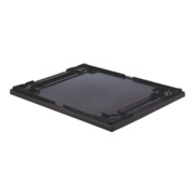 LA-KA-PE Couvercle de support noir pour caisson L600xP400mm