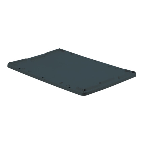 LA-KA-PE Couvercle de support noir pour conteneur empilable rotatif 65 litres