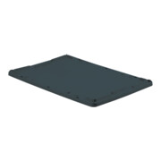 LA-KA-PE Couvercle de support noir pour conteneur empilable rotatif 65 litres