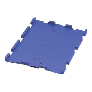 LA-KA-PE Couvercle rabattable bleu pour caisse empilable transport B300xP200 mm, 4 pcs.