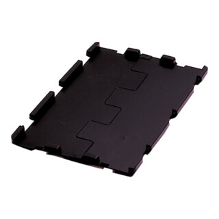 LA-KA-PE Couvercle rabattable noir pour caisse empilable transport B600xP400 mm, lot de 4 pièces