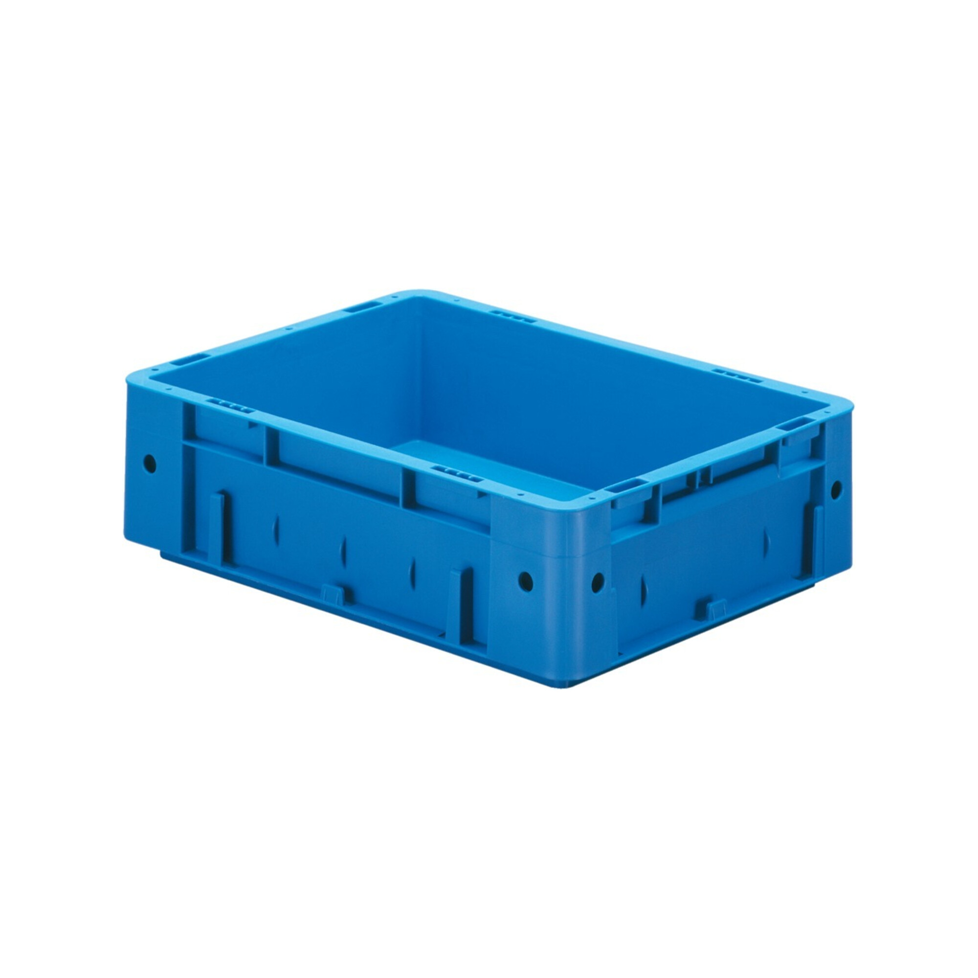 LA-KA-PE Transport-Stapelkasten B400xT300xH120 mm blau Auflast 600kg ohne Griffloch
