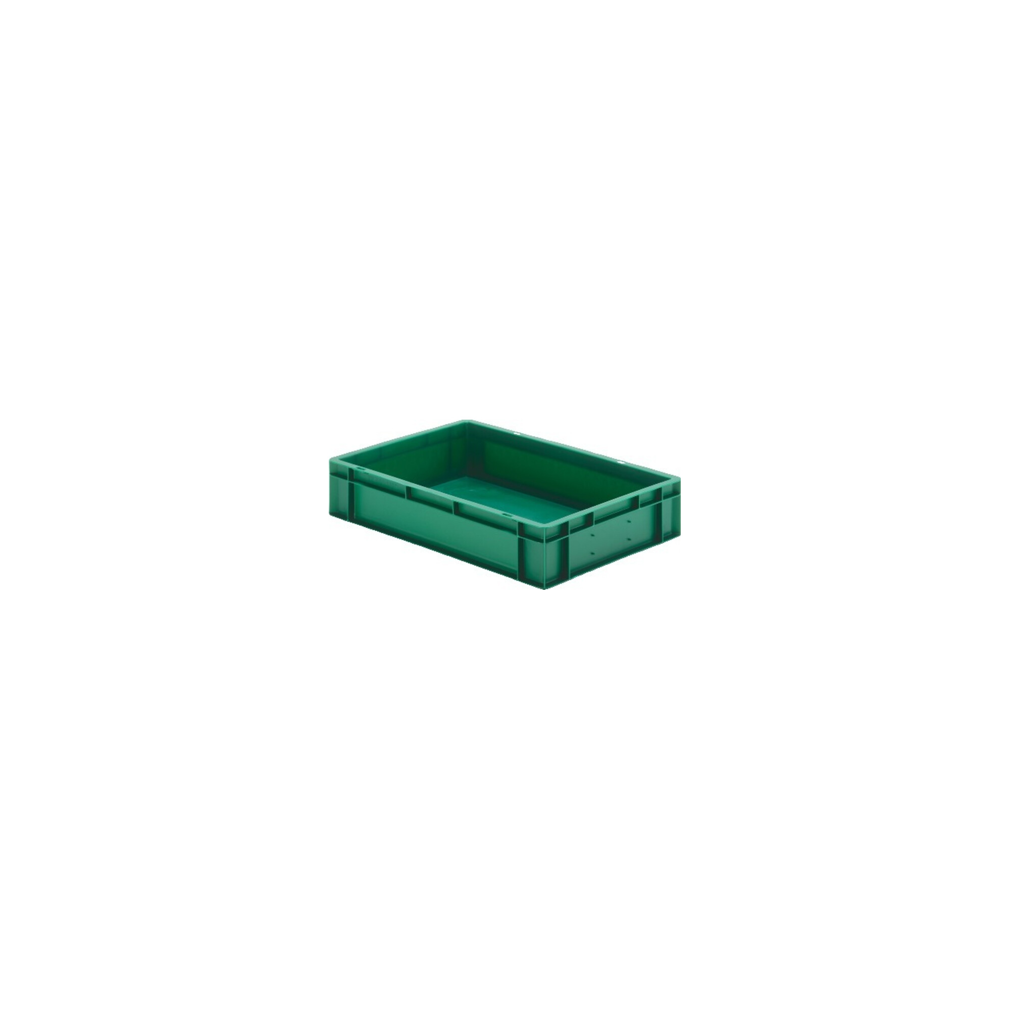 LA-KA-PE Transport-Stapelkasten B600xT400xH120 mm blau, geschlossen ohne Griffloch