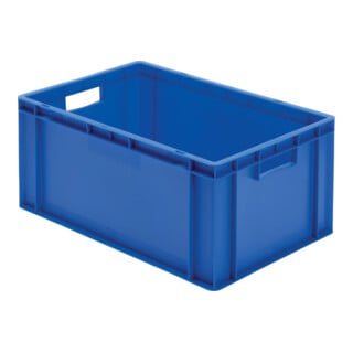 LA-KA-PE Transport-Stapelkasten B600xT400xH270 mm gelb, geschlossen mit Griffloch